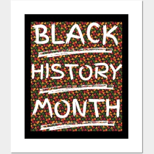 Black History Month Painted Letters. Posters and Art